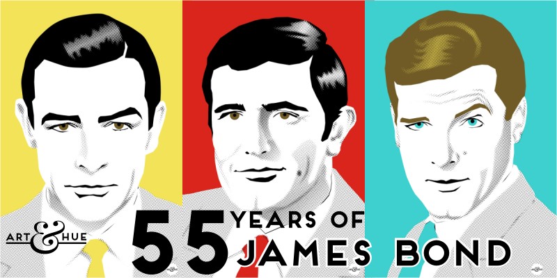 55 Years of James Bond - Pop Art by Art & Hue