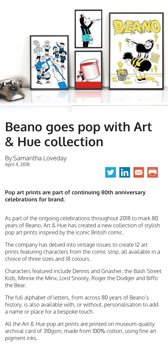 Licensing Source Beano Pop Art