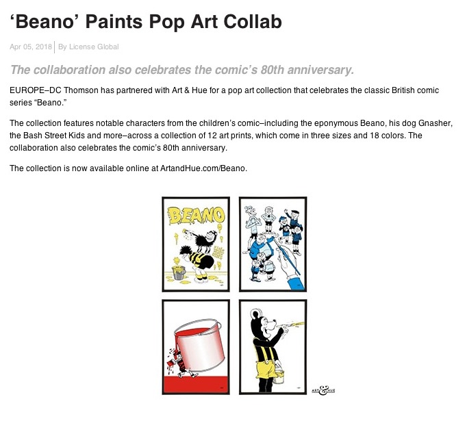 License Global Beano Pop Art