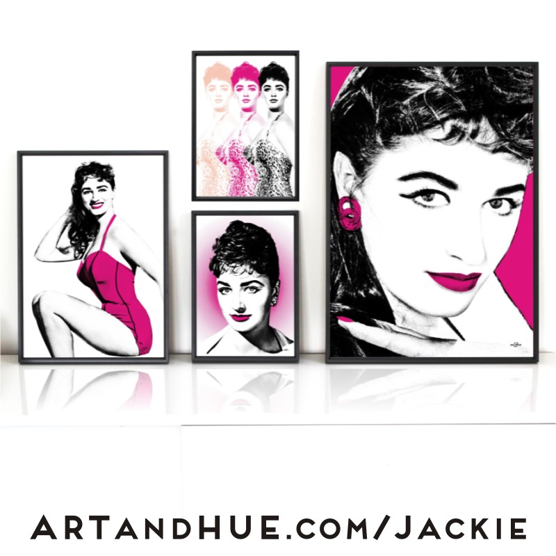 Jackie Collins pop art by Art & Hue