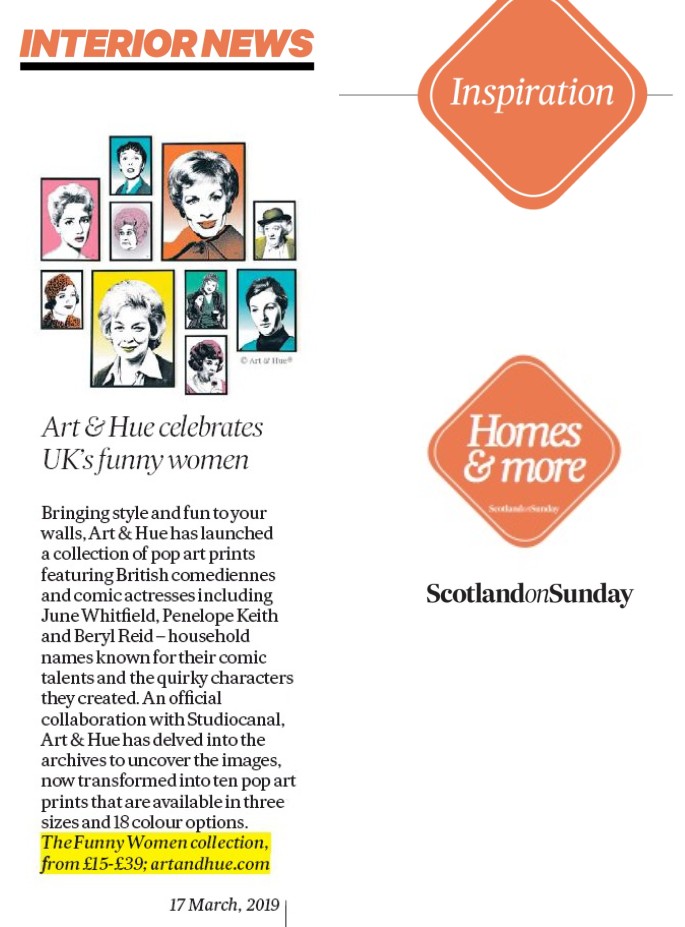 Art & Hue Funny Women pop art in Scotland On Sunday