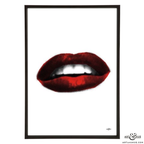 Lips pop art print by Art & Hue