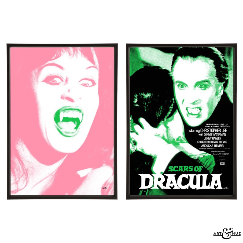 Scars of Dracula pair of pop art prints