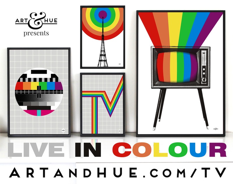 Live in Colour TV Group of pop art prints