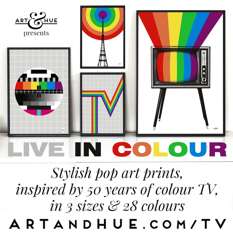 Live in Colour TV Group of pop art prints