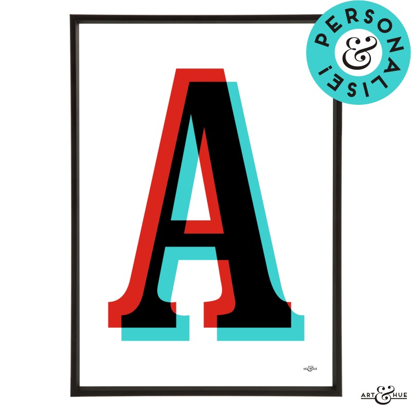 Modernist Alphabet Letters and Numbers Personalise