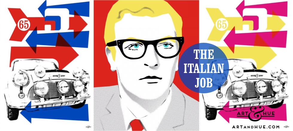 The Italian Job with Michael Caine plus Mini Coopers