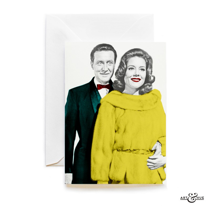Greeting Card The Avengers Steed and Emma Peel