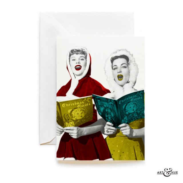 Christmas Carols card with Susan Stephen & Yvonne Furneaux by Art & Hue