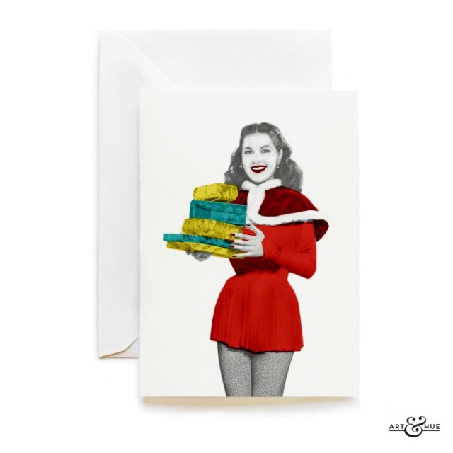 Christmas Gifts card with actress Yvonne Furneaux by Art & Hue