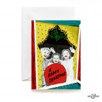 Christmas Window Card with actresses Sandra Dorne, Janette Scott, & Valerie Carlton by Art & Hue