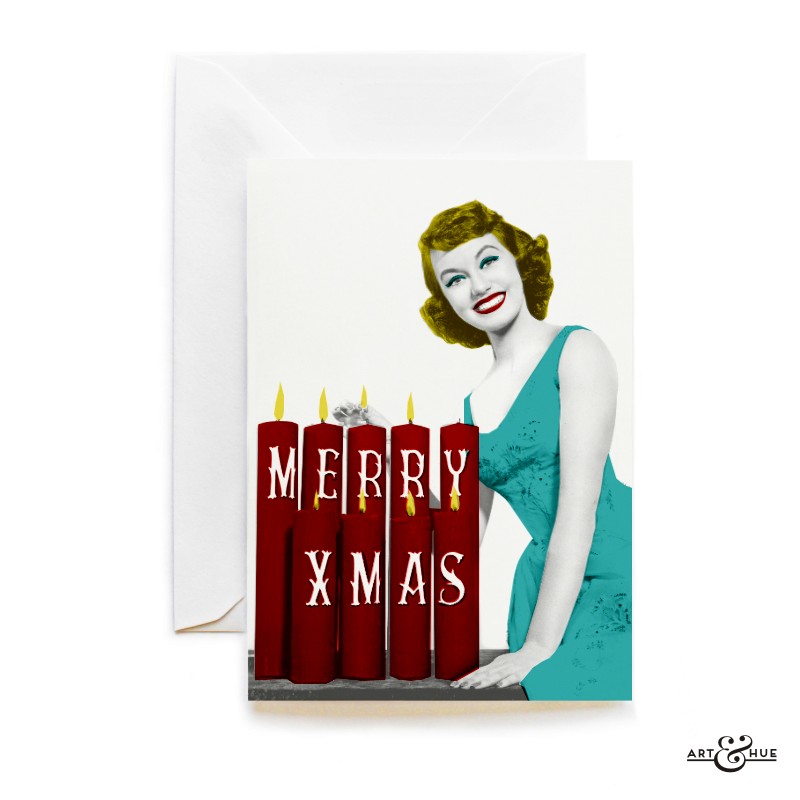 Merry Xmas with actress Janette Scott Christmas Card by Art & Hue