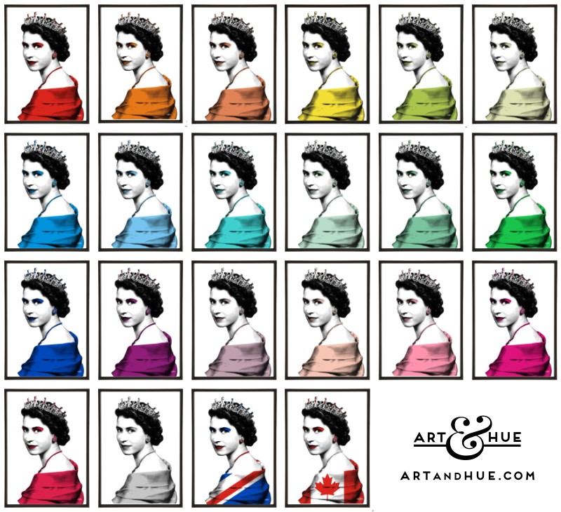 The Queen pop art print by Art & Hue