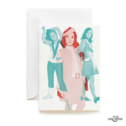Fashion Icon Mrs Emma Peel greeting card