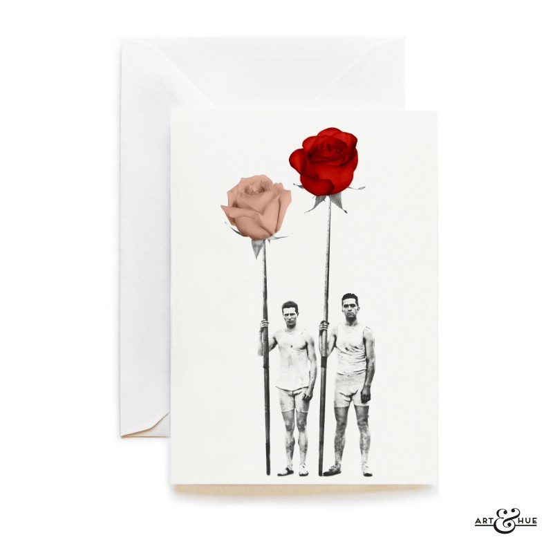 Couple of frowers - rowers holding flowers