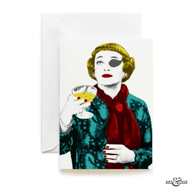 The Anniversary Greeting Card with actress Bette Davis by Art & Hue