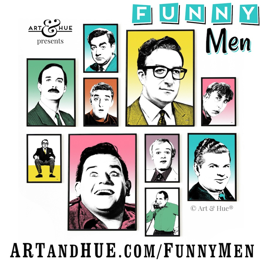 Art & Hue presents Funny Men stylish pop art of British comedians