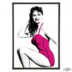 Pin-up pop art of Jackie Collins by Art & Hue