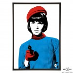 Barbara Feldon pop art print of the Get Smart character Agent 99 by Art & Hue