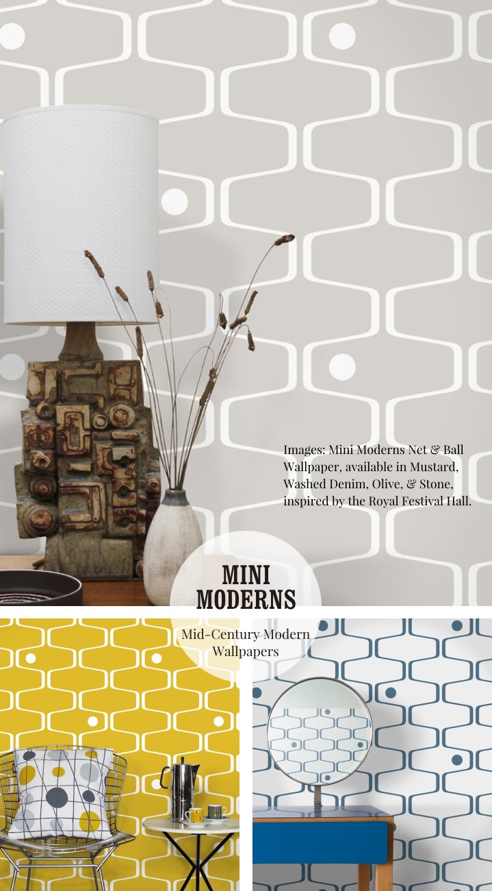 Net and Ball wallpaper by Mini Moderns