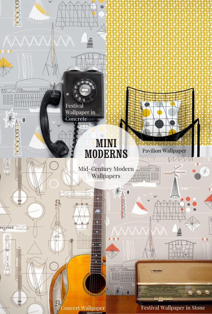 Southbank inspired wallpapers by Mini Moderns