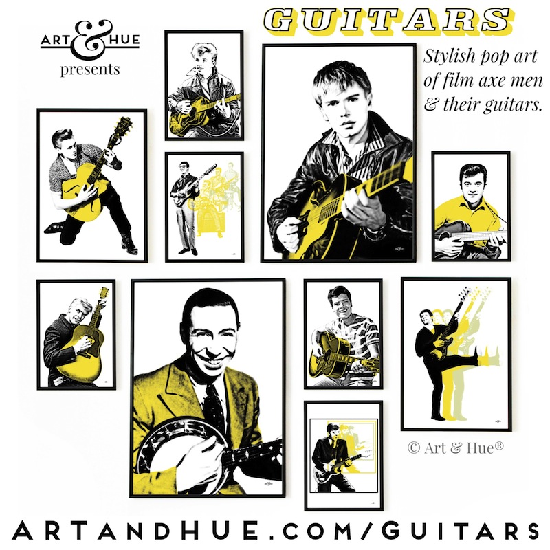 Art & Hue's Guitars collection of pop art prints