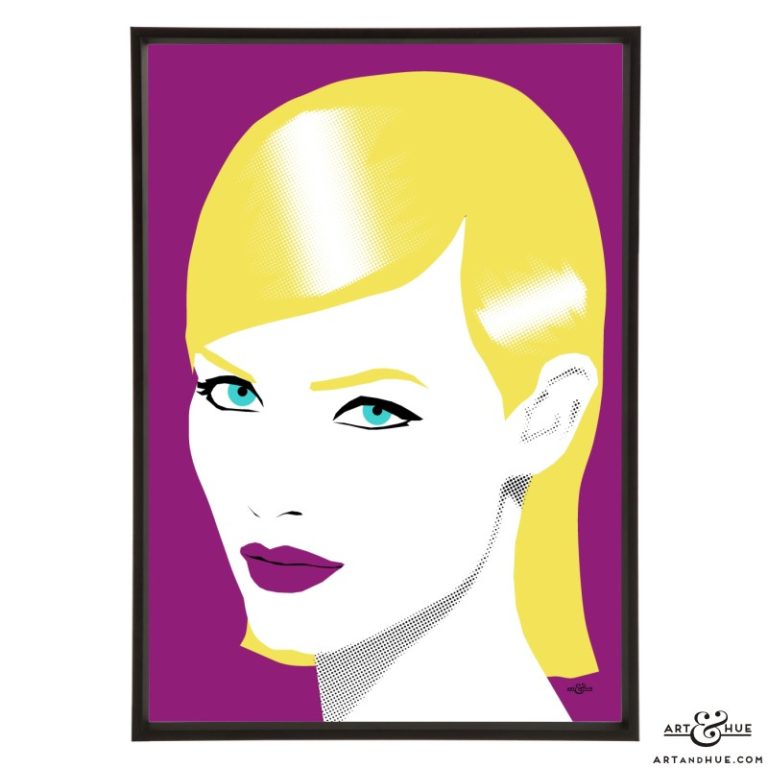 Amber Valletta - Stylish Pop Art illustration of the supermodel | Art & Hue