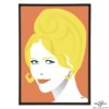 Claudia Schiffer stylish pop art illustration by Art & Hue