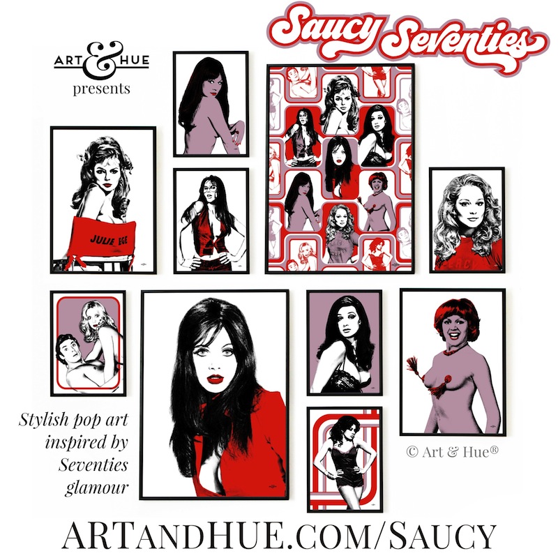 Art & Hue presents Saucy Seventies pop art prints