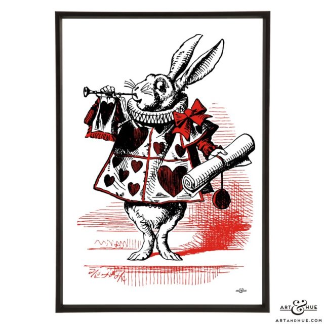Herald Trumpet White Rabbit pop art print by Art & Hue