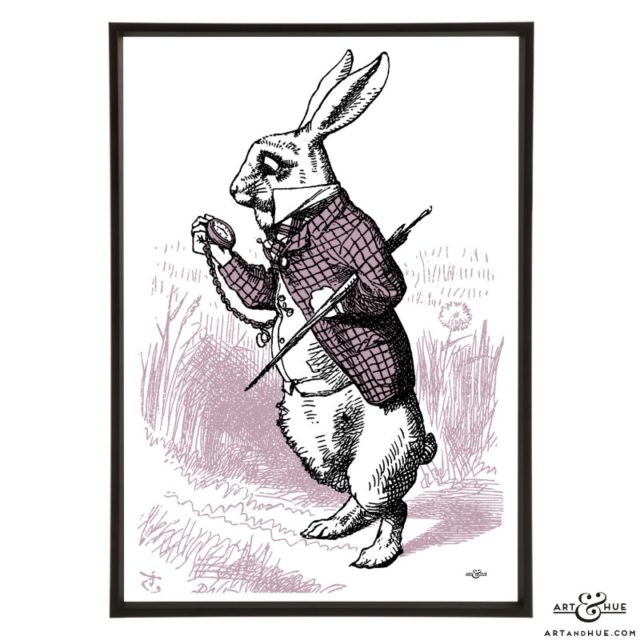 White Rabbit pop art print by Art & Hue