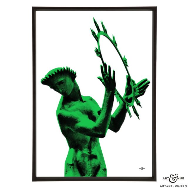 Helios Statue pop art print by Art & Hue