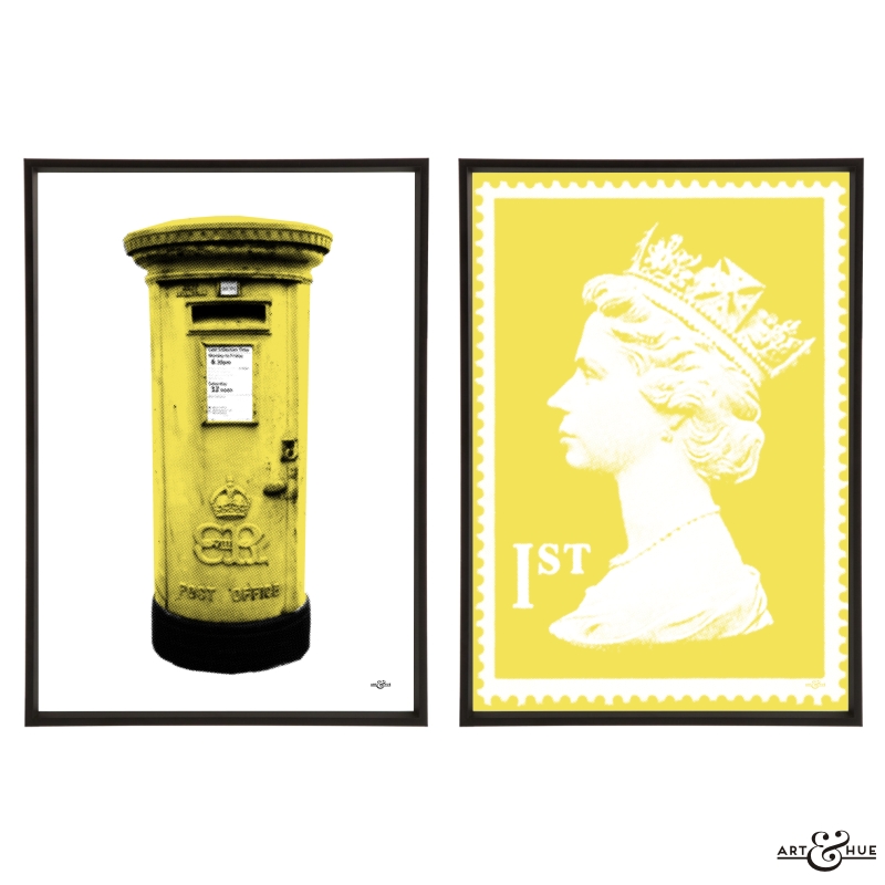 Postal Pair of Pop Art Prints by Art & Hue