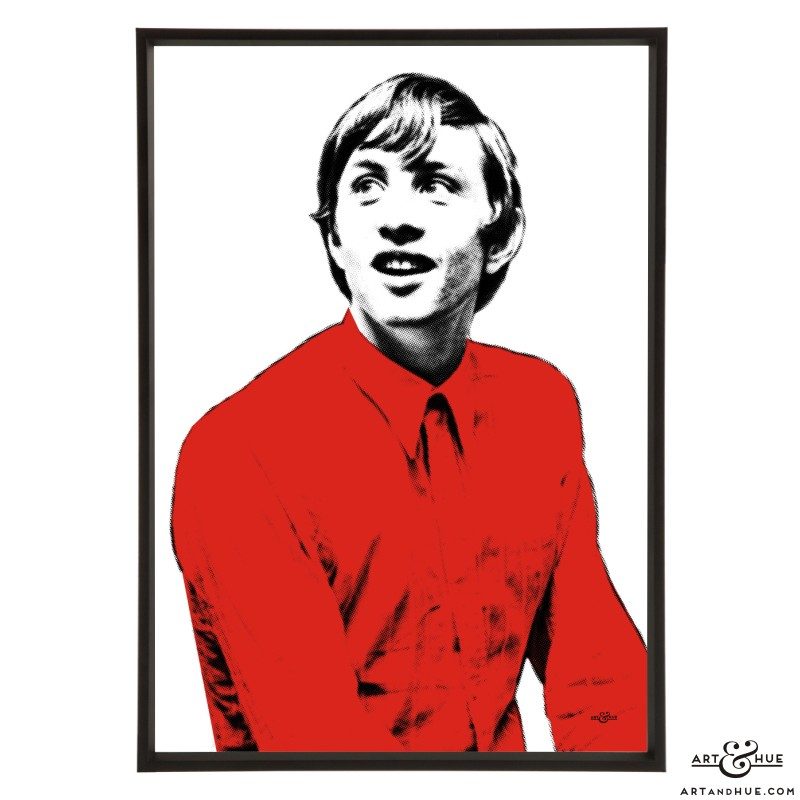 Johan Cruyff stylish pop art print by Art & Hue