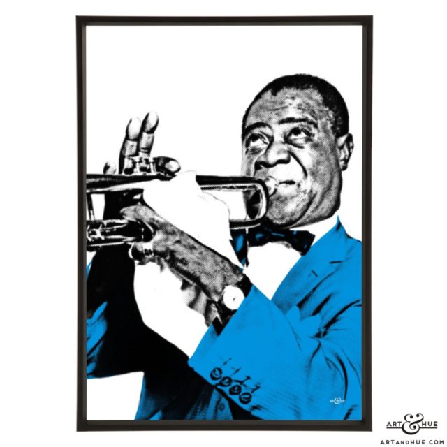 Louis Armstrong pop art prints by Art & Hue