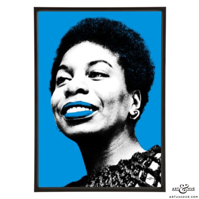 Nina Simone pop art prints by Art & Hue
