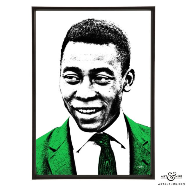 Pelé stylish pop art print by Art & Hue