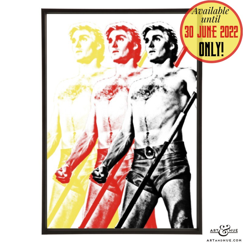 Triple Flash pop art with Sam J Jones as Flash Gordon by Art & Hue