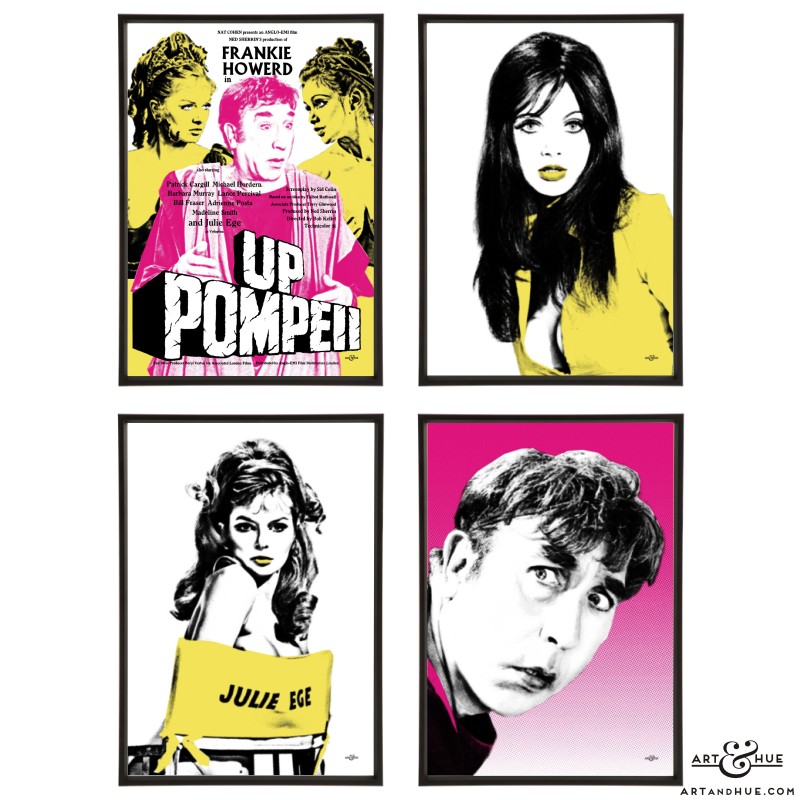 Group of 4 Up Pompeii pop art prints by Art & Hue