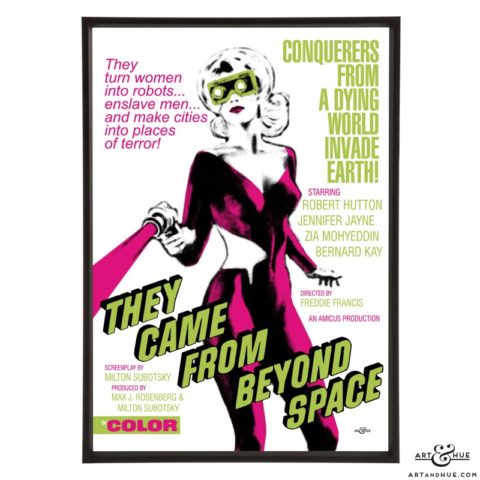 They Came From Beyond Space stylish pop art print by Art & Hue