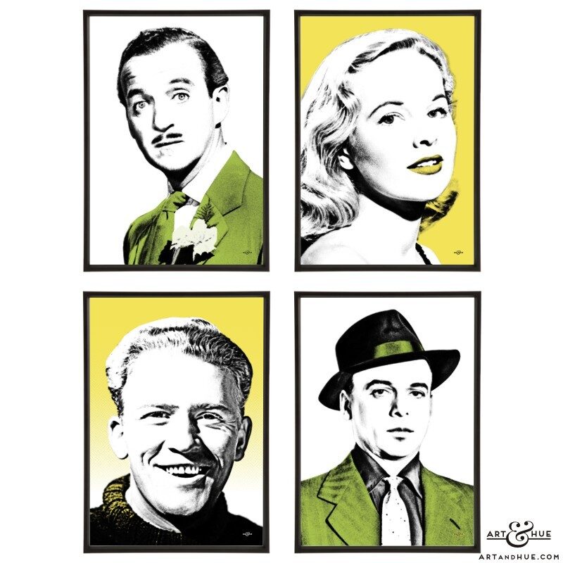 The Love Lottery group of pop art prints by Art & Hue