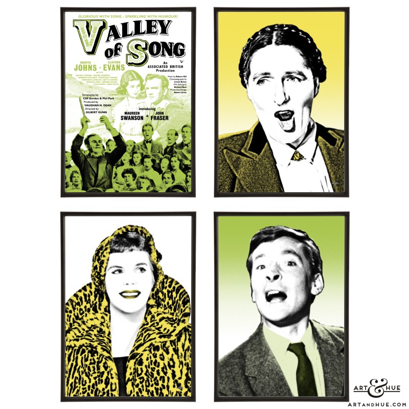 Valley of Song group of stylish pop art prints by Art & Hue