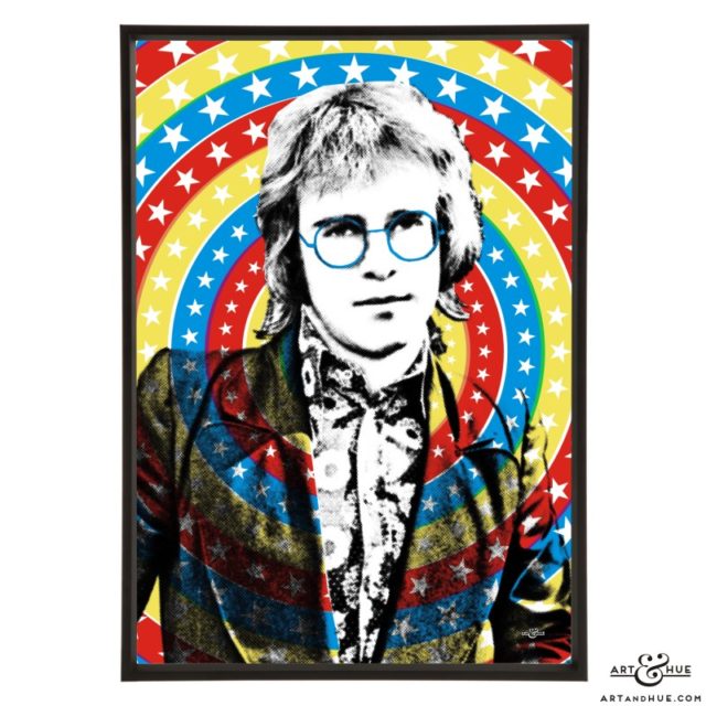 Elton John stylish pop art prints by Art & Hue