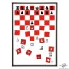 Queen's Gambit chess board stylish pop art print by Art & Hue