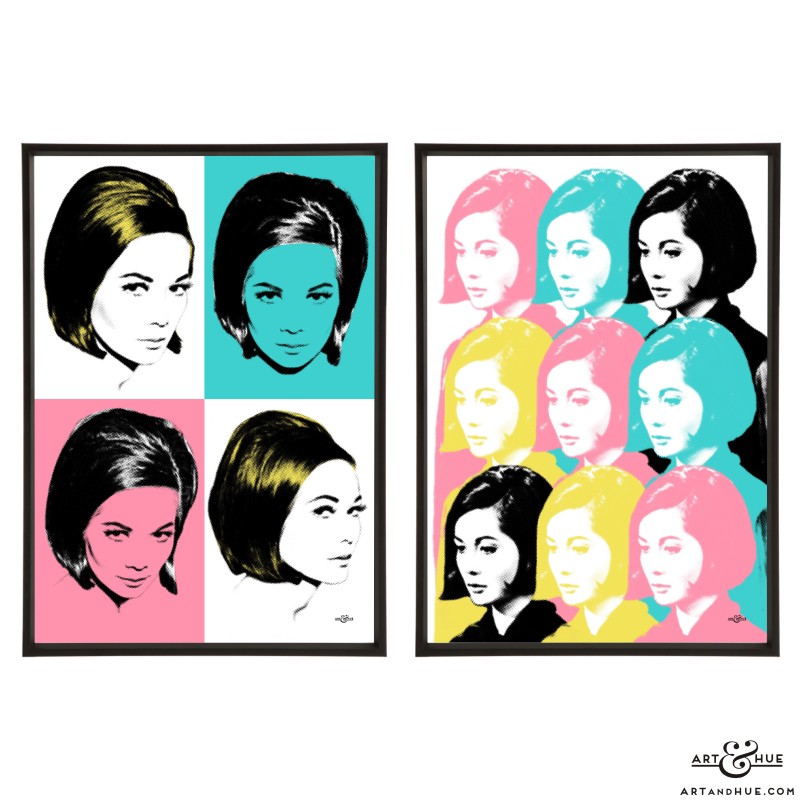 Nancy Kwan Pair of stylish pop art prints by Art & Hue