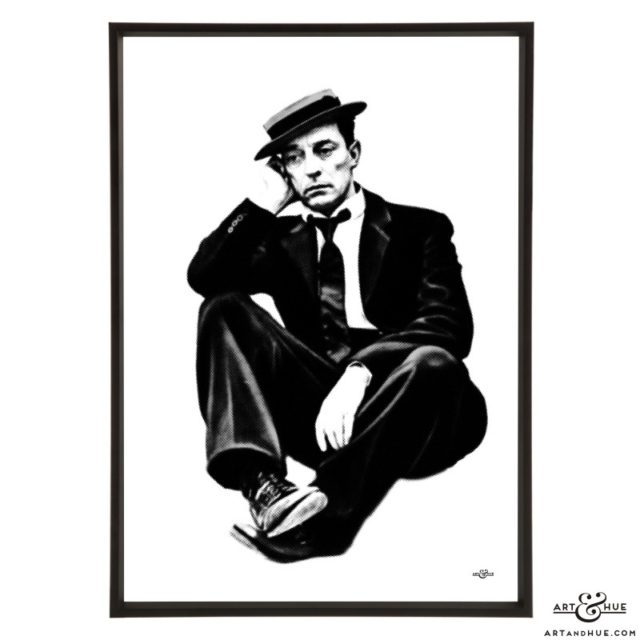 Buster Keaton stylish pop art by Art & Hue