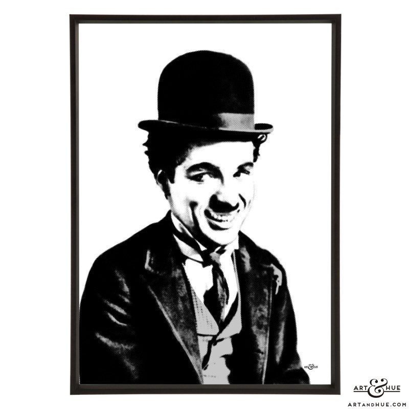 Charlie Chaplin stylish pop art print by Art & Hue