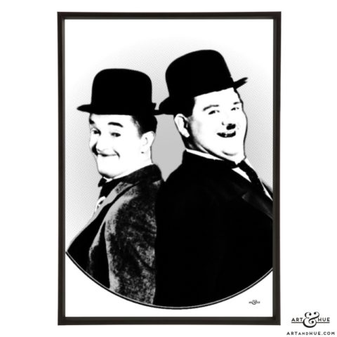 Laurel & Hardy stylish pop art print by Art & Hue