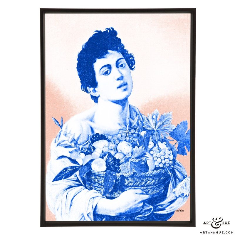 Caravaggio's Boy with Basket of Fruit stylish pop art by Art & Hue