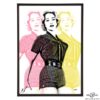 Triple Liz Fraser stylish pop art print by Art & Hue